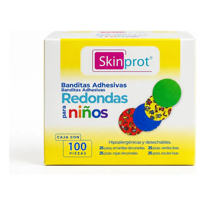 1200 Banditas Adhesivas Redondas Niños Skinprot