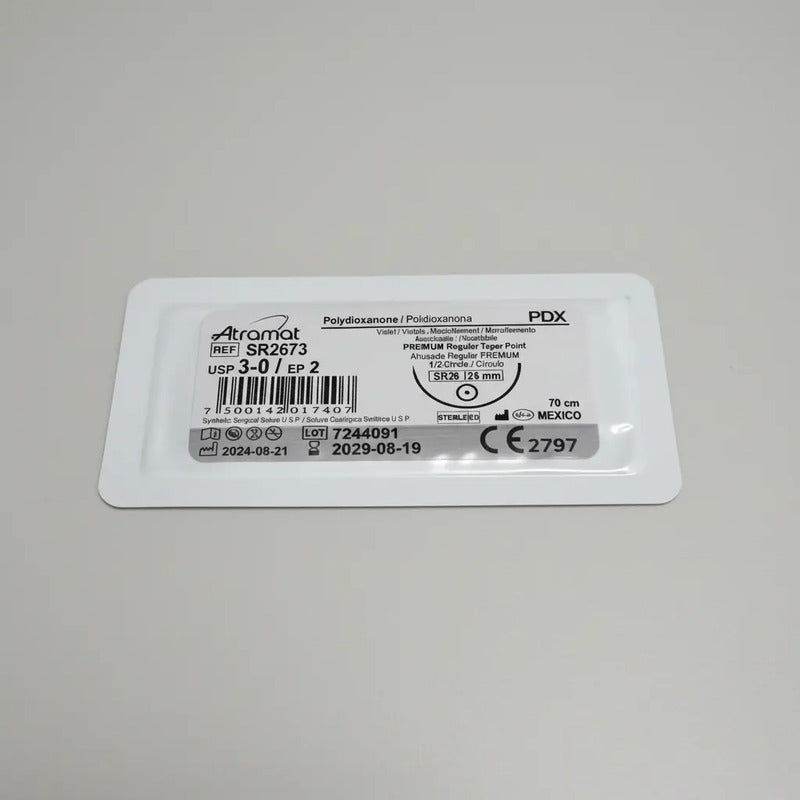 Sutura Pdx 3-0 Redondo 26mm Polidioxanona Pds Atramat Sr2673 Gris