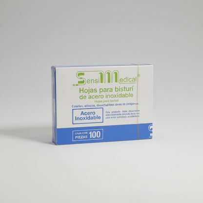 Hojas Para Bisturi Acero Inoxidable No 15 Caja Con 100 Pzas