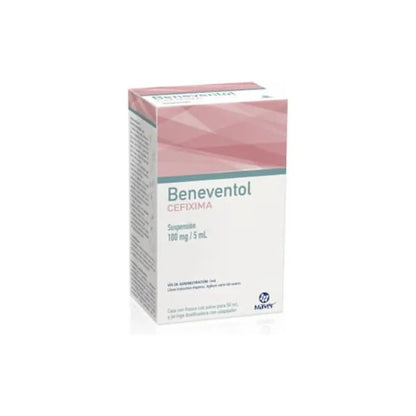 Beneventol Suspensión Oral 100 Mg/5 Ml, 1 Frasco 50 Ml + Jeringa Dosificadora