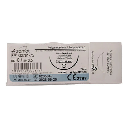 Sutura Atramat Polipropileno Tipo Prolene Tamaños A Elegir 0 Redondo 37mm