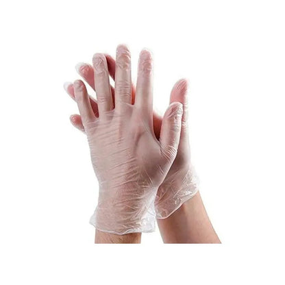 Guantes Descartables Ambiderm Bp Color Transparente Talle M De Vinilo Con Polvo X 100 Unidades