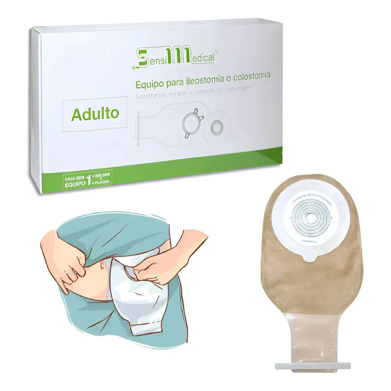 Sensimedical Bolsa De Colostomía O Ilestomia Adulto 4 Pzas Beige