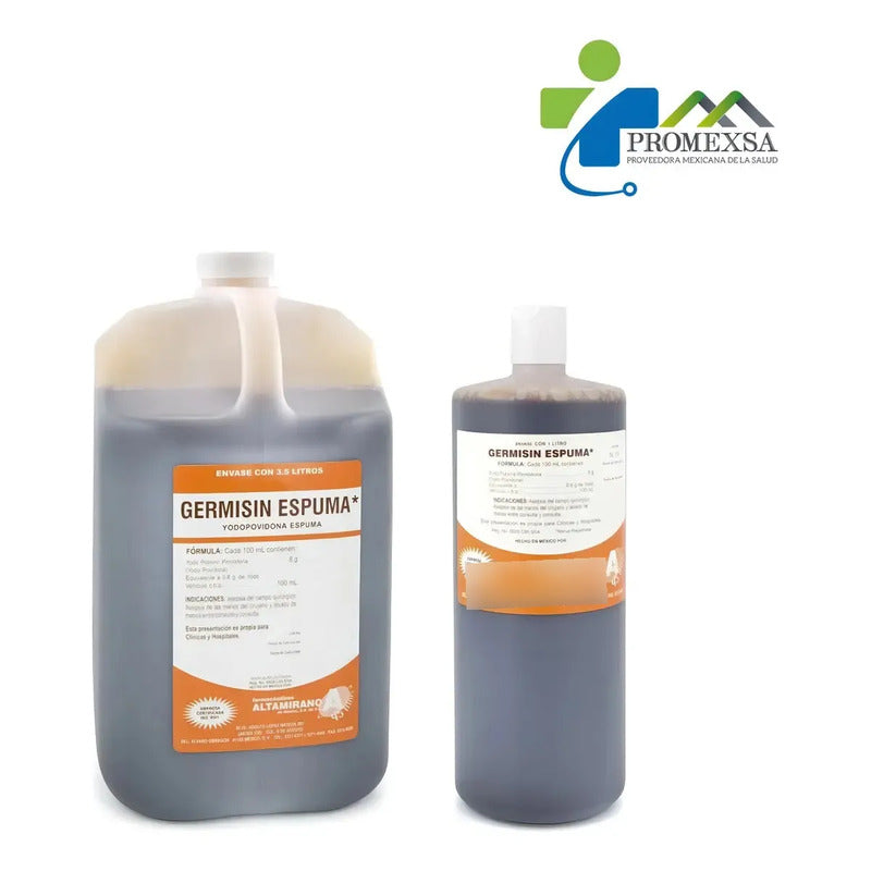 Jabón Desinfectante Germisin Espuma 3.5 Litros Uso Medico