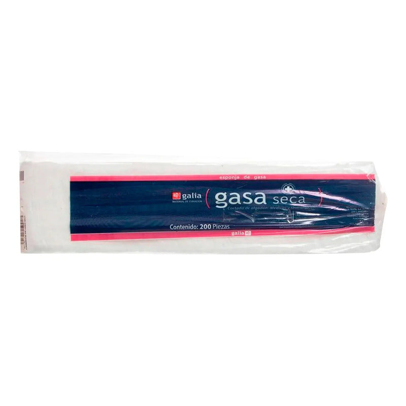 Gasa No Estéril Galia 10x10cm 12 Capas Tipo Vii Paquete 200u Blanco