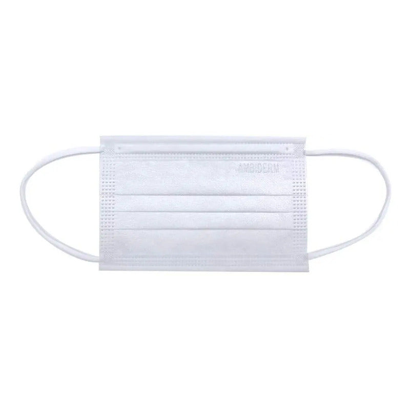 Cubrebocas Tricapa Blanco Infantil Ambiderm 50pz