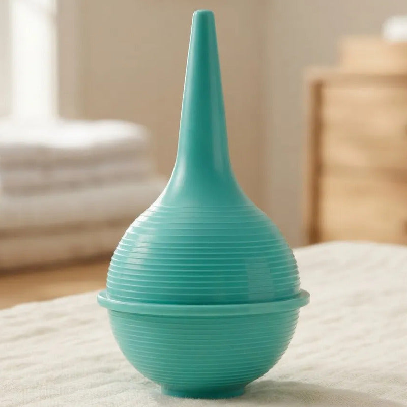 Perilla Para Nariz De Bebe Aspirador Nasal Jeringa Pera 90ml Verde Claro