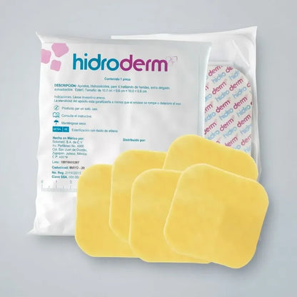 5 Pack Apósito O Parche Hidrocoloide 10cm X 10cm Estéril Amarillo