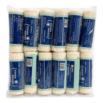 Galia Textil | 12 Vendas Elásticas De Algodón 15 Cm X 5 M Beige