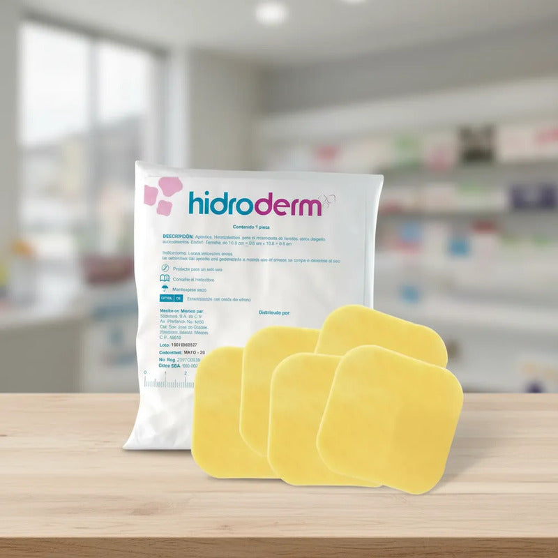 5 Pack Apósito O Parche Hidrocoloide 10cm X 10cm Estéril Amarillo