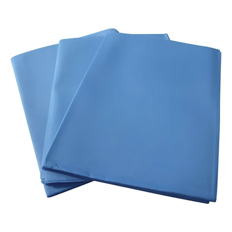 Sabana Desechable Plana 90x100cm Ambiderm Paq 10 Piezas Azul 90x100