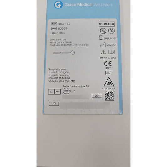 Protesis De Estapedectomia Para Oido Medio Platinum Y Fluoroplastic .6x4.75mm