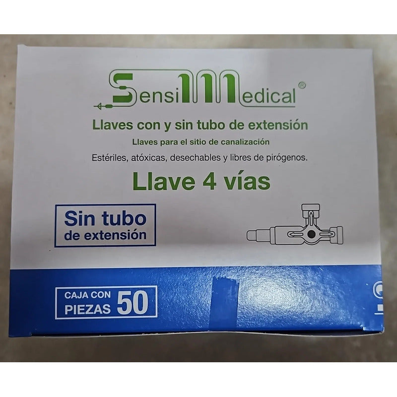 Llave De 4 Vías Sin Tubo De Extension Caja C/50 Piezas