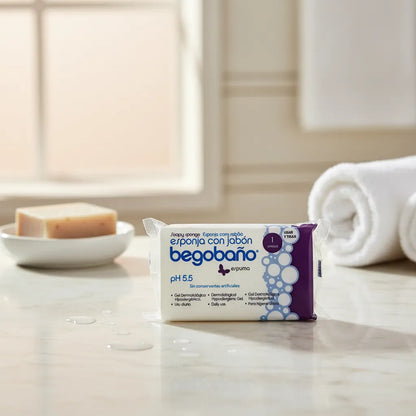Esponja Begobaño Con Jabón Ph 5.5 - 4 Pzs