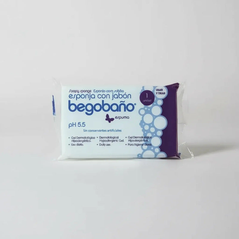 Esponja Begobaño Con Jabón Ph 5.5 - 4 Pzs