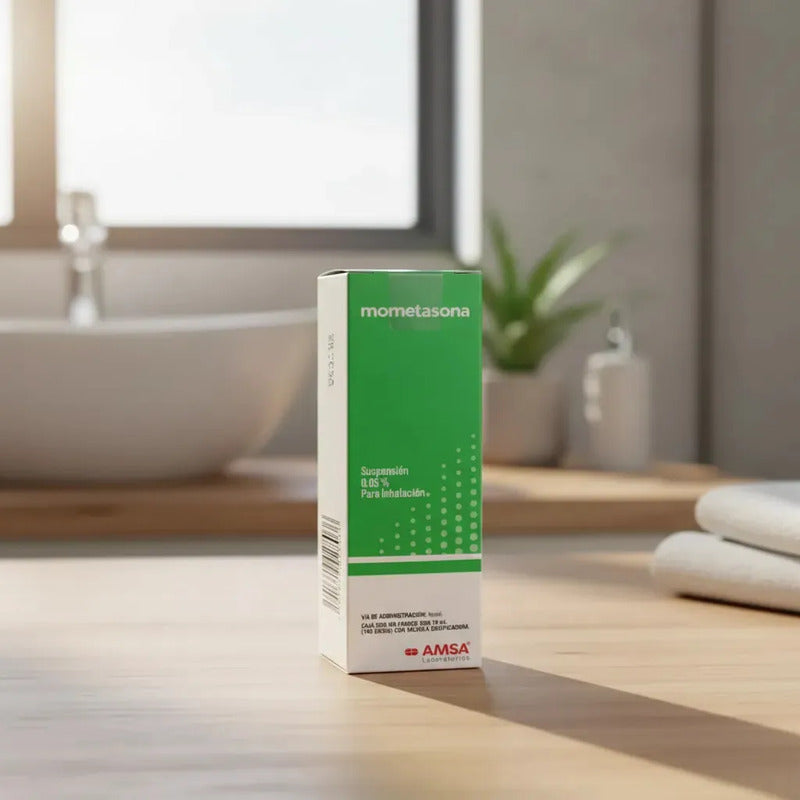 Mometasona Suspensión Nasal 0.05% Caja Con Frasco De 18 Ml Amsa