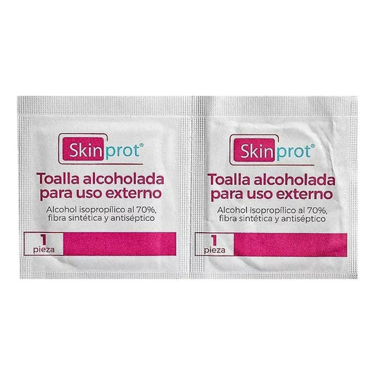 Toalla Alcoholada Para Uso Externo 100 Pzs Skinprot