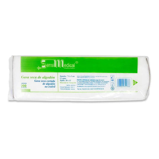 Gasa Seca Cortada De Algodon No Esteril 7.5cm X 5cm Tejido 2