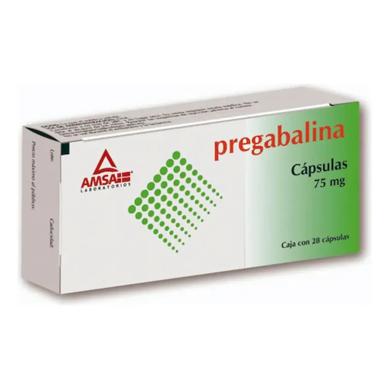 Pregabalina Amsa Pregabalina 75 Mg Caja C/28 Capsulas - Antibioticos De Mexico, S.a. De C.v. (amsa)