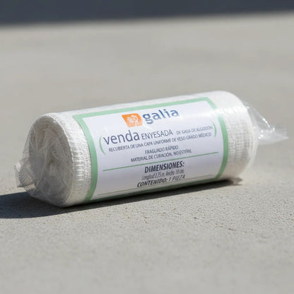 2 Vendas Enyesada Galia 10cm C/12pzas Para Uso Medico Blanco