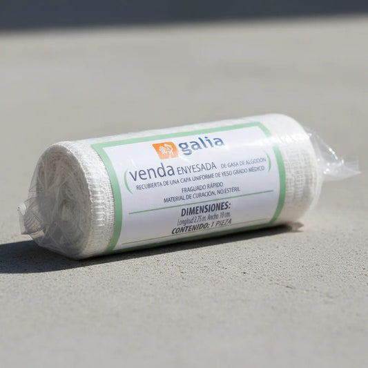 2 Vendas Enyesada Galia 10cm C/12pzas Para Uso Medico Blanco