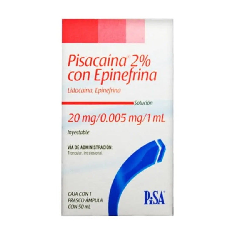 Pisacaina Pisacaina 2 % Solución Inyectable, 1 Frasco Ámpula 50 Ml - Laboratorios Pisa, S.a. De C.v.
