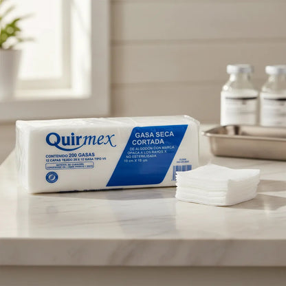 Gasa No Estéril 10x10cm 200 Piezas Con Trama Uso Medico