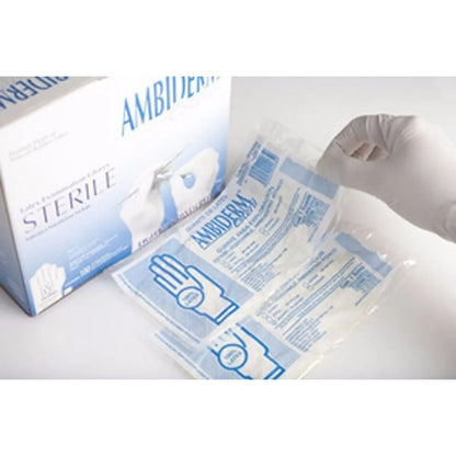 Guantes Descartables Estériles Ambiderm Blanco Talla Chico Natural P