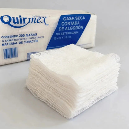 Gasas No Estériles 10*10cm Esponja C/200 Uso Clinico, Medico