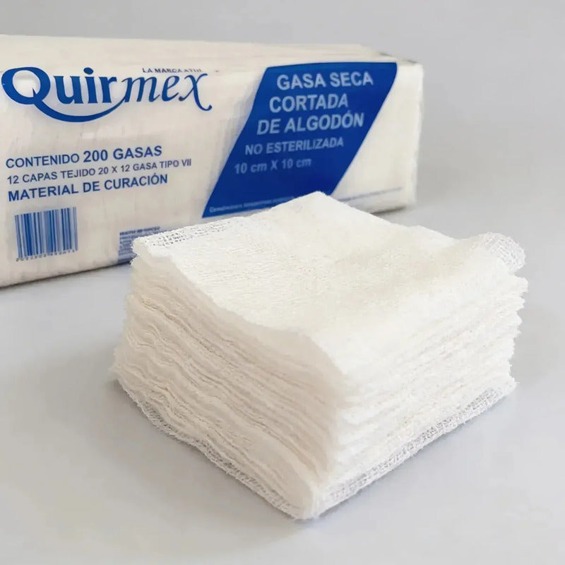 Gasas No Estériles 10*10 Cm Esponja Quirmex Paquete C/200 Piezas