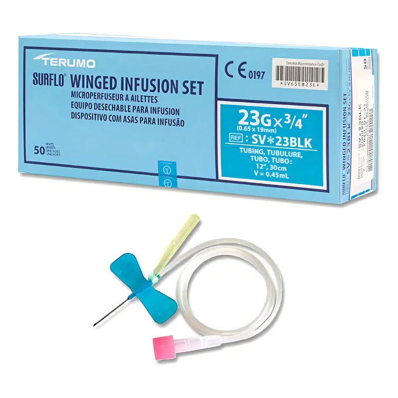 Catéter Intravenoso Mariposa 23gx3/4 Surflo Terumo 50 Piezas Venoclisis