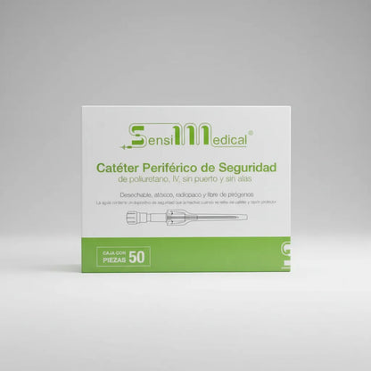 Catéter Periférico De Seguridad 20g Anarillo Premium 50pzas