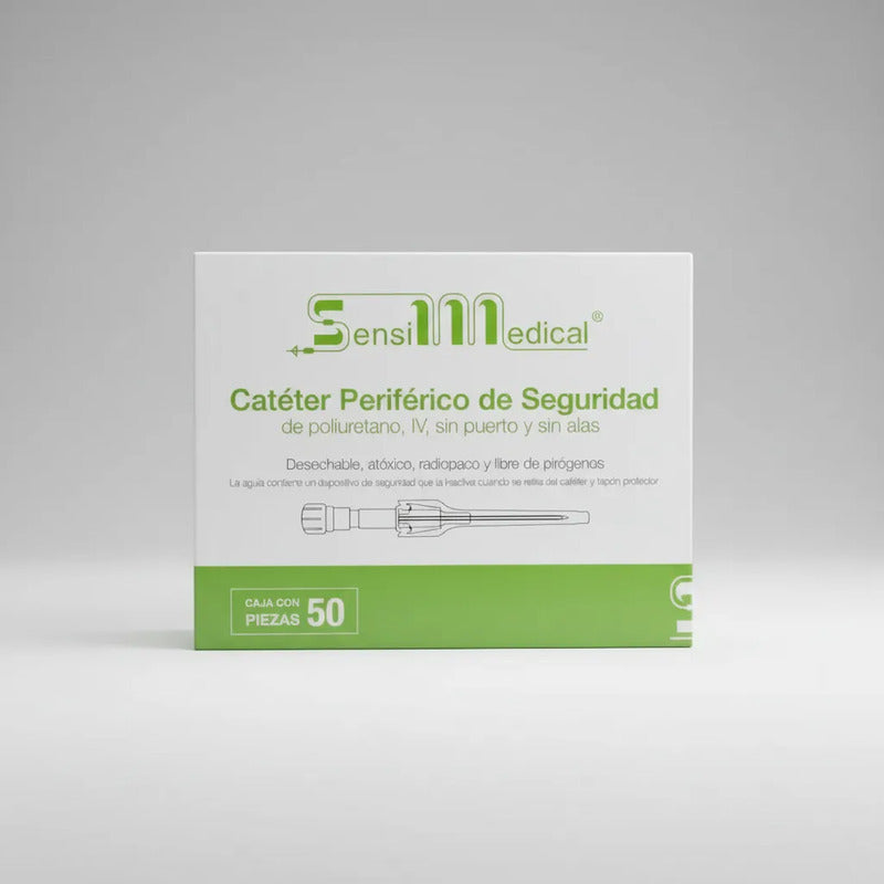 Catéter Periférico De Seguridad 18g Verde Premium 50pzas
