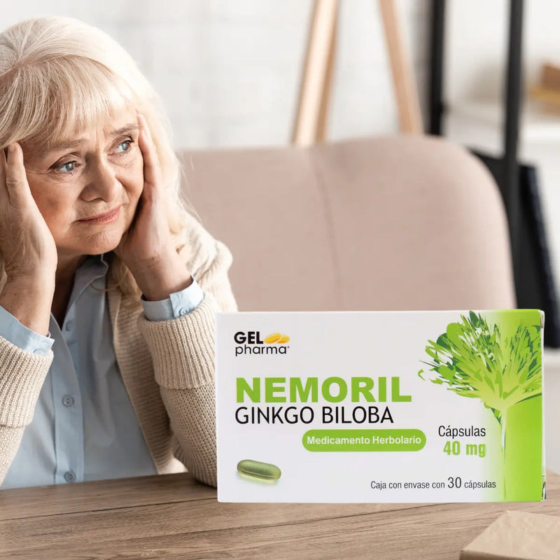 Nemoril Ginkgo Biloba Caja Con 30 Caps. 40 Mg Gel Pharma