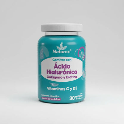 Ácido Hialuronico Gomitas Naturex Frasco Con 30 Gomitas Sin Sabor
