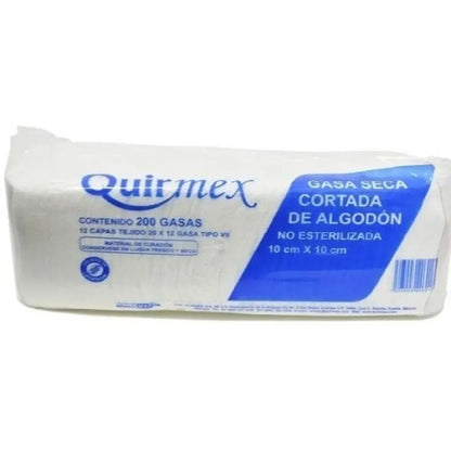Gasas No Estériles 10*10 Cm Esponja Quirmex Paquete C/200 Piezas