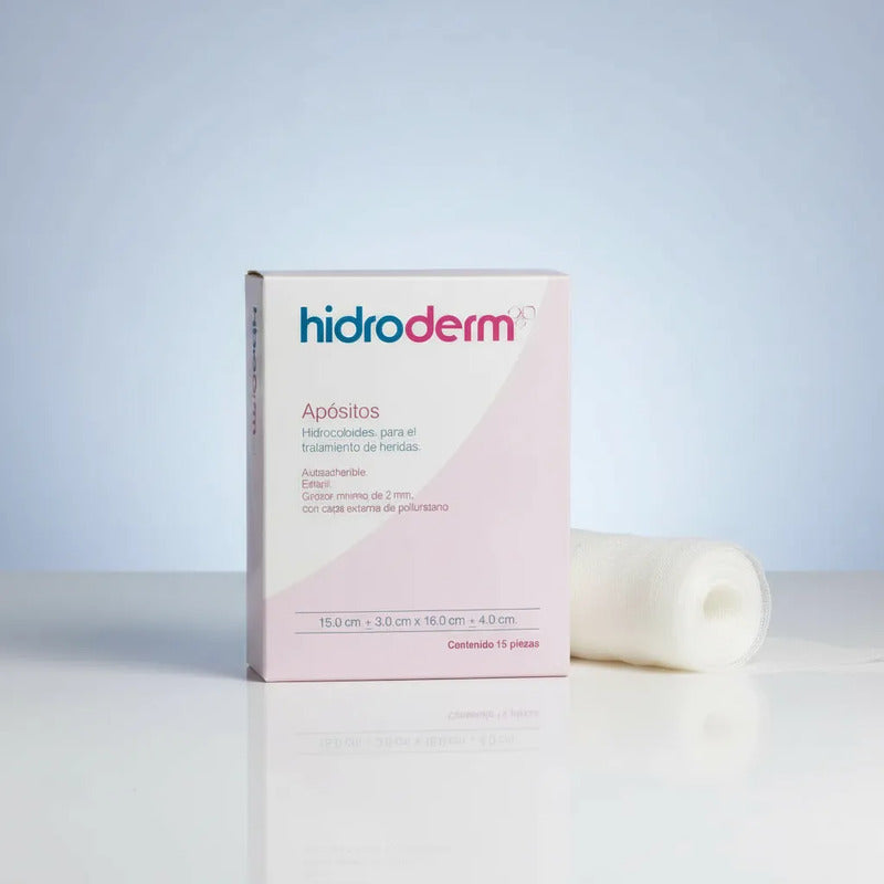 Caja Con 15 Piezas Apósito Hidrocoloide Hidroderm 15x21cm Amarillo