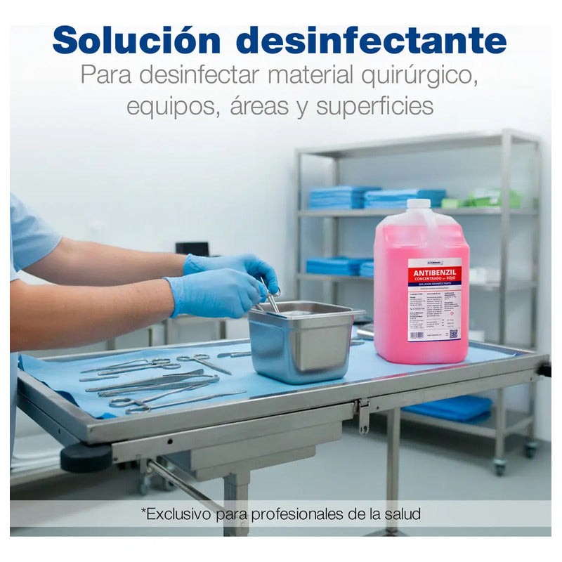 Farmacéuticos Altamirano | Jabón Antibenzil Concentrado Nf Rojo (3.75 Lts.) - Solución Desinfectante - Exclusivo Para Profesionales De La Salud