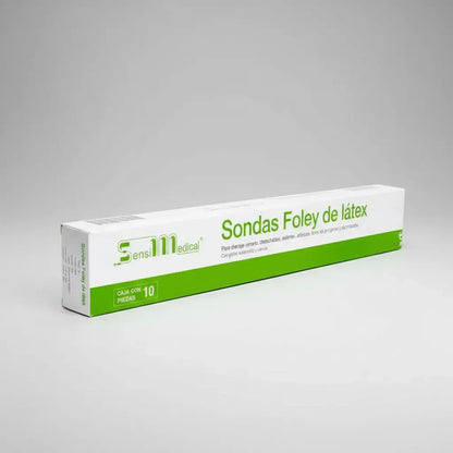 10 Sondas Foley De Látex 2 Vías 16fr Globo 30ml Sensimedical