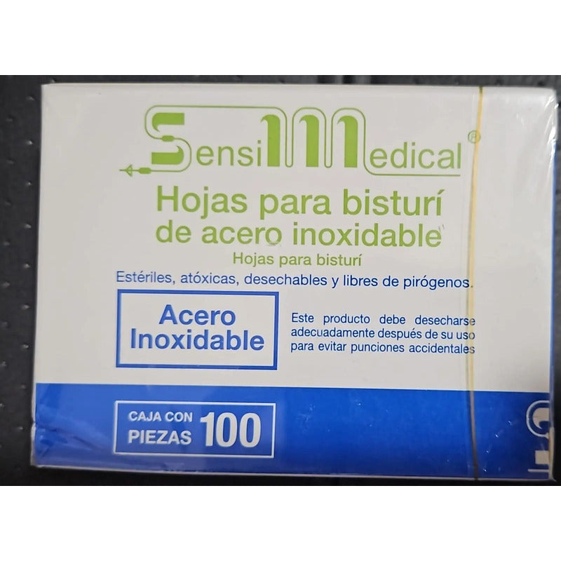 Hojas Para Bisturi Acero Inoxidable No 15 Caja Con 100 Pzas