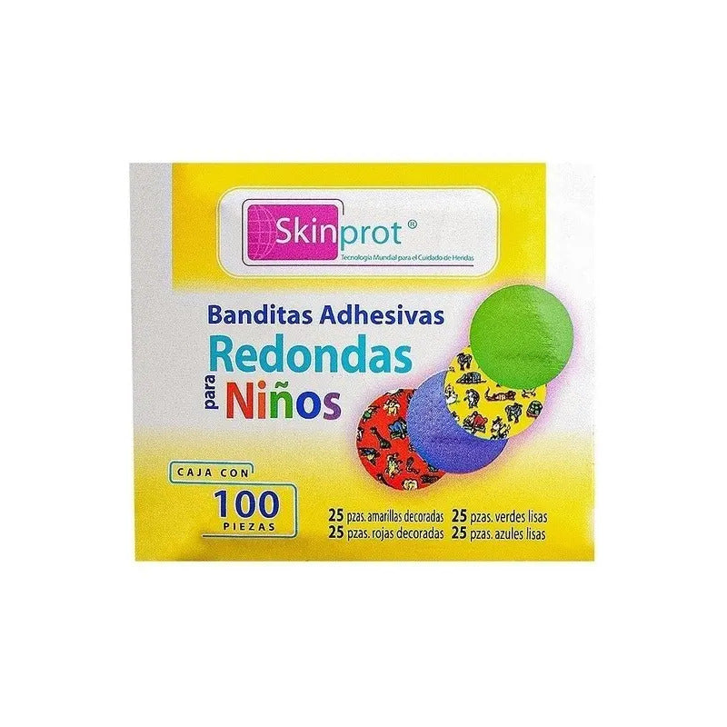 Banditas Adhesivas, Curitas Infantil Skinprot Colores C/100