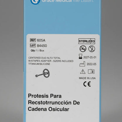 Protesis Para Reconstrucción De Cadena Osicular Centered Duo Alto Total
