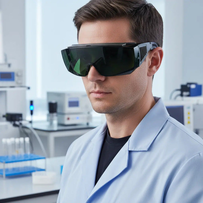 Lentes Para Laser De Diodo Azul 450 Nm (certificado) Verde Claro