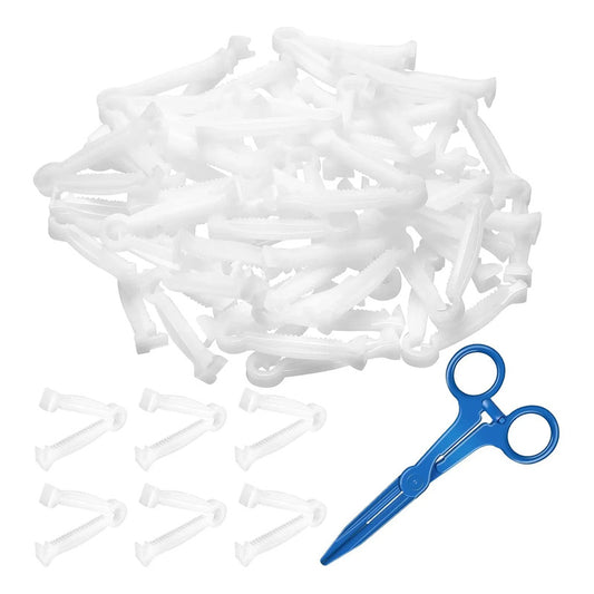 100 Pinzas Desechables P/cordón Umbilical Y 1 Pinza Hemostat Recto