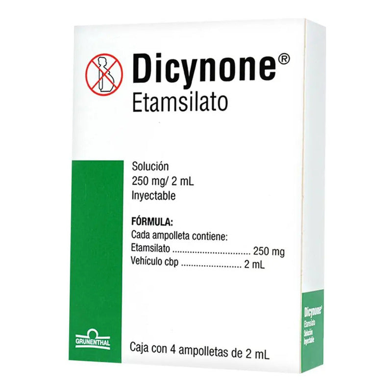 Dicynone Solución 250 Mg, 4 Ampolletas 2 Ml