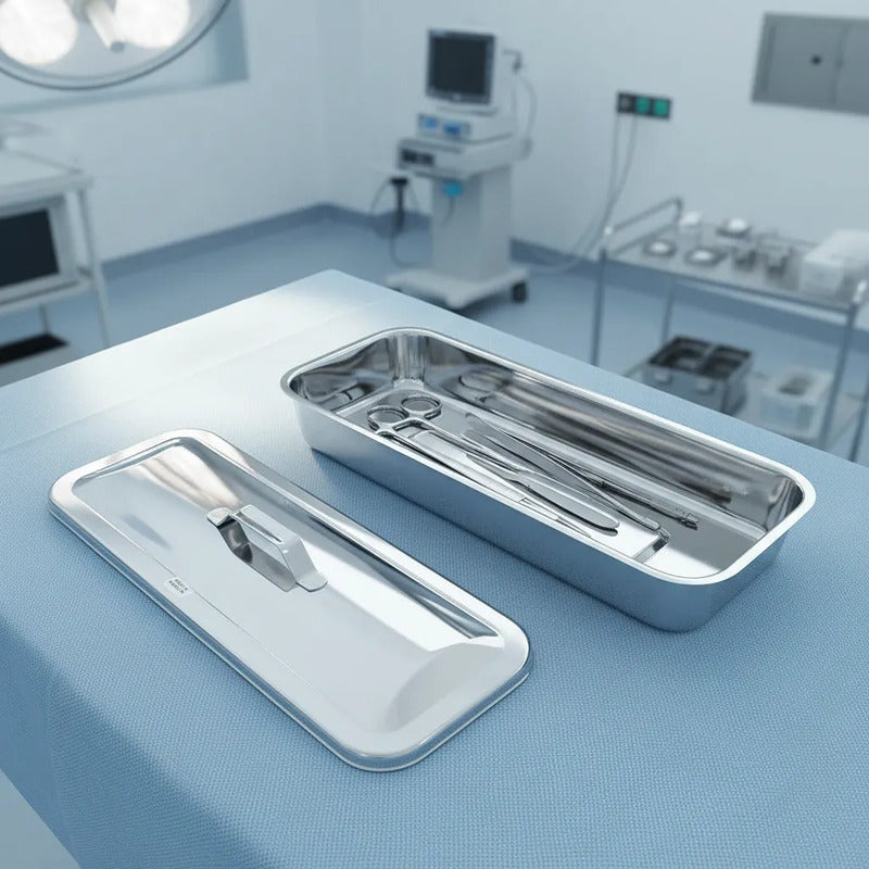 Caja P/esterilizar Instrumental Medico C/tapa20x7.5x4cm