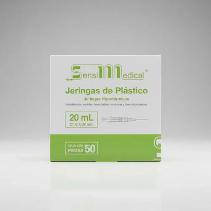 50 Jeringas Sensimedical 21g X 32mm 20ml Capacidad En Volume 20 Ml