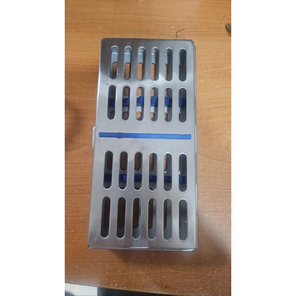 Caja Para Esterilizar Para 7 Pikas De Otorrino O Dental Plateado