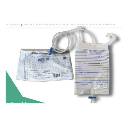 5 Pack De Bolsas Recolectoras Orina 2000ml T-valve Estéril