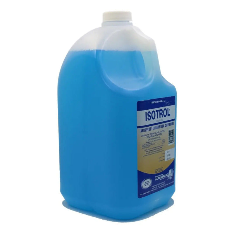 Enjuague Bucal Antiséptico Con Fluoruro Galón 4 Lt Isotrol